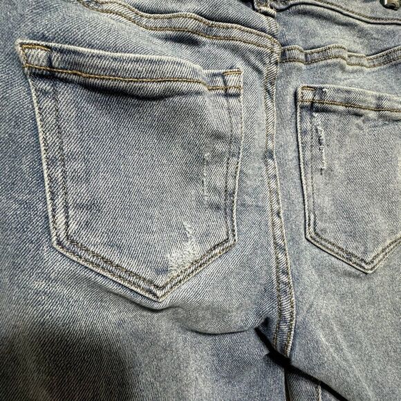 William Rast Jeans Stretch Perfect Skinny Distressed Denim Mid Rise Women sz 24 - Picture 11 of 12